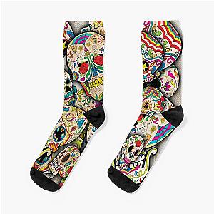 Sugar Skull Collage Socks