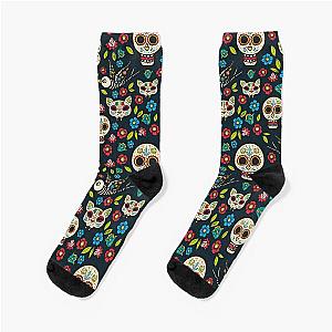 Sugar Skulls Pattern Socks