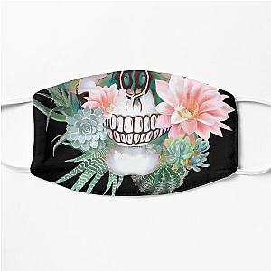 Human anatomy Skull cactus succulents plants watercolor Flat Mask