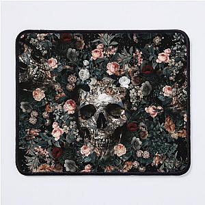 Skull and Floral pattern Mouse Pad