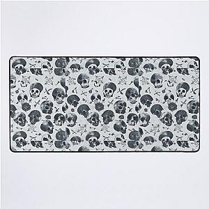 pirates pattern skull black Desk Mat