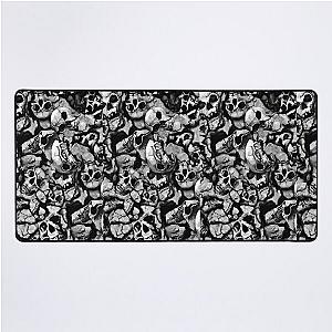 skull gray wear Desk Mat