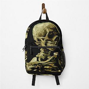 "Skull of a Skeleton with Burning Cigarette" - van Gogh Adult Halloween Art Backpack