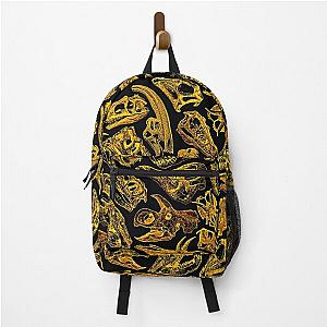 Paleontology Dream III Dinosaur Skulls Pattern GOLD Backpack