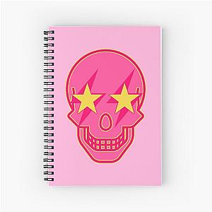 hot pink star eye skull Spiral Notebook