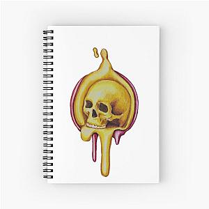 Skull drip yellow gold Spiral Notebook