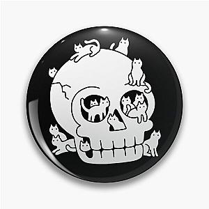 Skull is Full of Cats Doodle Pin