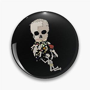 Our Flag Means Death Vomiting Skull On Skeleton Flag Design   Pin