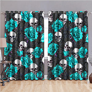 Skull Bedding - Turquoise Rose Skull Bedding ML