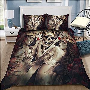 Skull Bedding - Gambling Skull Bedding Set NTN08102004