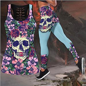 Skull Legging - Butterfly Love Skull and Tattoos tanktop & legging outfit for women QB05252004