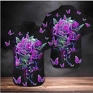 Hawaii Butterfly Skull Beach Sleeves Shirt TP31072004