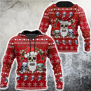 Skulls Christmas 3D All Over Printed Unisex Shirts DD07122002