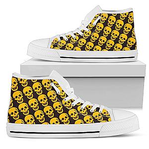 Skull Shoes - Yellow skull pattern high top PL18032021