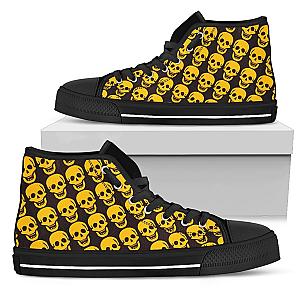 Skull Shoes - Yellow skull pattern high top PL18032020