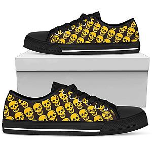 Skull Shoes - Yellow skull pattern high top shoer PL18032022