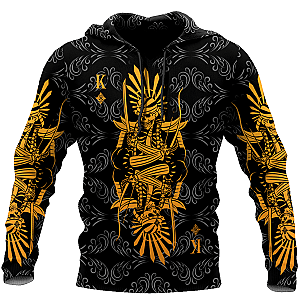 Skull Hoodie - 3D King Diamond Skull Poker Over Printed Hoodie