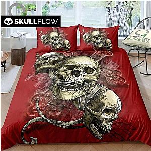 Skull Bedding - 3D Cross Skulls Blind Deaf Dumb Bedding Set TA0708206