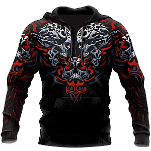 Skull Hoodie - Awesome Confronting Skulls Hoodie For Men And Women MEI