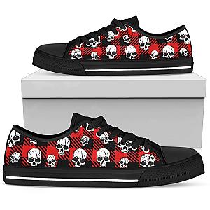 Skull Shoes - Caro skull pattern low top shoes PL18032018