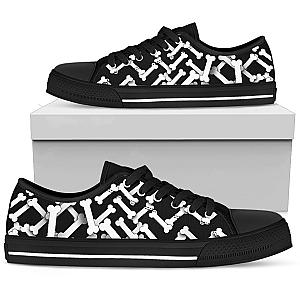 Skull Shoes - Bones pattern low top shoes PL18032008