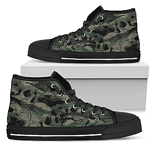 Skull Shoes - Camo skull high top shoes PL18032003