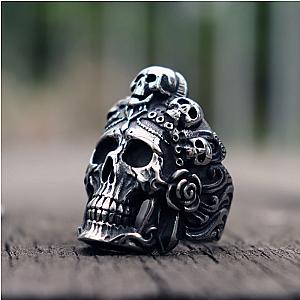 Cool Santa Muerte Death Skull Ring