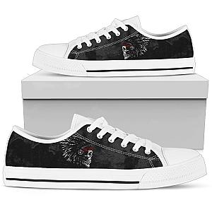 Skull Shoes - Native american skull low top shoes PL18032027