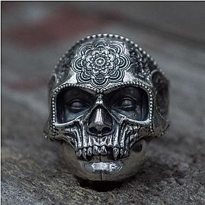 Unique Stainless Steel Heavy Skull Ring