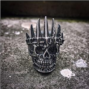 lassical Nobility Silver King Crown Skull