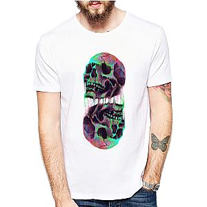 White Cool Gothic Style Fashion T-shirt