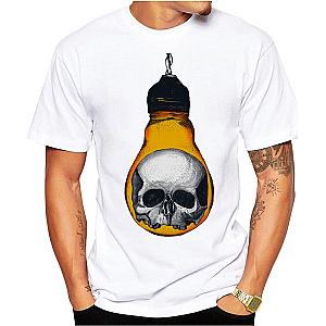 Novelty Fashion Skull Light Printed T-shirt