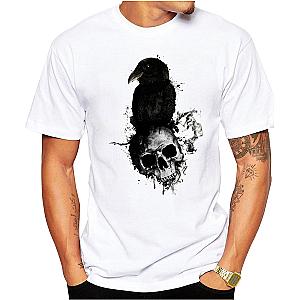 New Fashion Raven And Skull Printed T Shirts