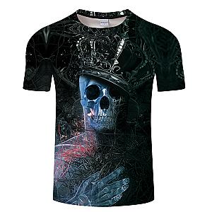 Skull Crown 3D Print Fashion T-shirt