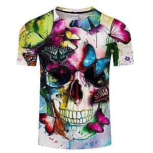 Butterfly And Skull 3D Print T-shirt