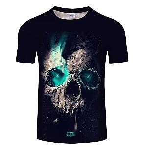 Skull Blue Light Fashion T-shirt