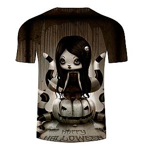 Girl With Skull Hairclip Halloween Style T-shirt