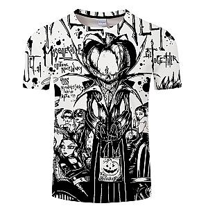 Skull Halloween Style Black And White T-shirt