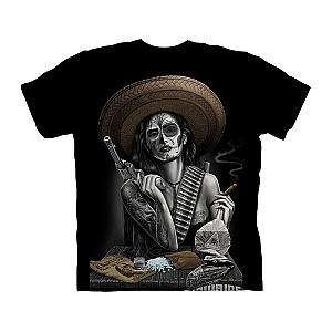 Girly Skull With Gun Fashion T-shirt