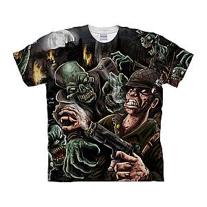 Skull With Soldier Fashion T-shirt