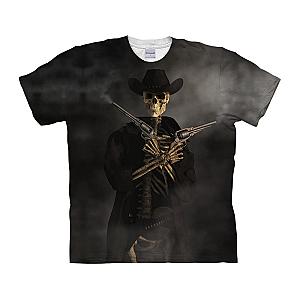 Skull With Guns Dark Theme T-shirt