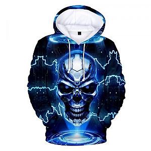 Skull Hoodie - Hot Skull Technical Style Hoodie