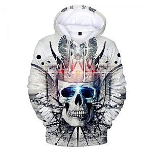 Skull Hoodie - Horror King Skull 3D Print Hoodie