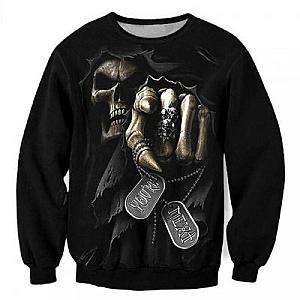 Cool Skull Punisher Grim Reaper 3D Print Sweatshirts