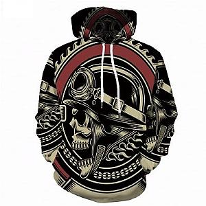 Skull Hoodie - War Punk Rock Vintage Hoodie