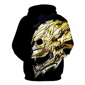 Skull Hoodie - Yellow Skull Art Style Hoodie