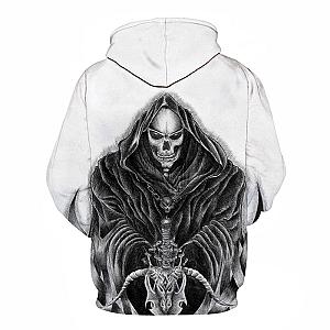 Skull Hoodie - Skull Death White Theme Hoodie