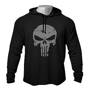 Skull Hoodie - Gray Skull Black Theme Fashion Hoodie