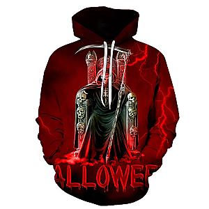 Skull Hoodie - Skull Death Halloween Fashion Hoodie