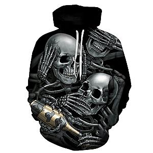 Skull Hoodie - Funny Skull Party Fashion Hoodie